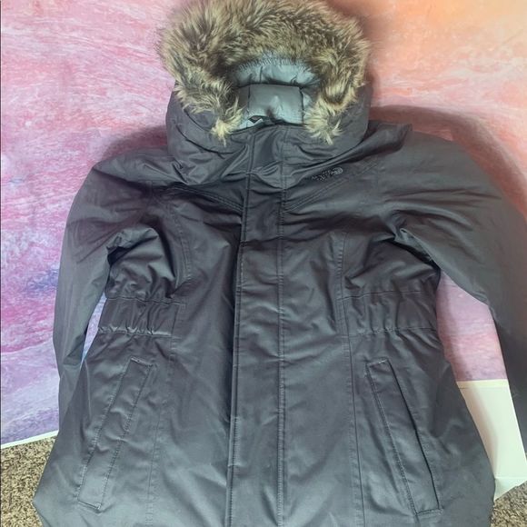 Jacket Goose Down Parka Fur Hood Girls 